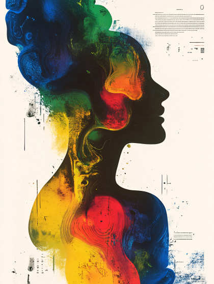 Colorful Mind Silhouette