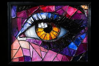 Colorful Mosaic Eye Painting