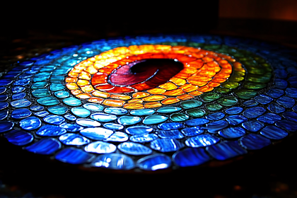 Colorful Mosaic Spiral