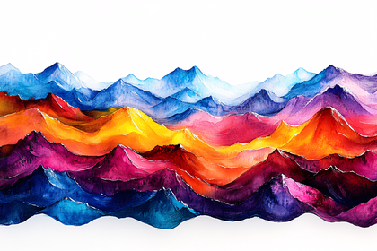 Colorful Mountain Ranges