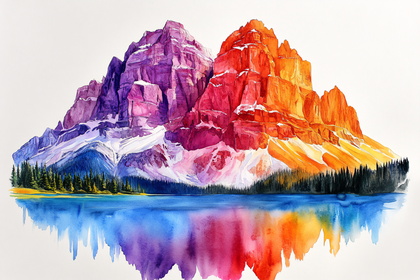 Colorful Mountain Reflection