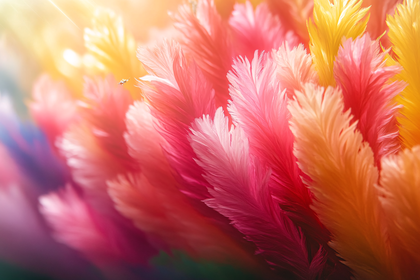 Colorful Ostrich Feathers
