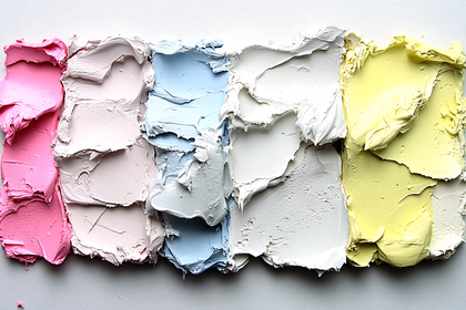 Colorful Paint Swatches On Canvas