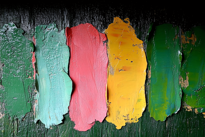 Colorful Paint Swatches on Textured Background