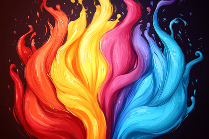 Colorful Paint Swirls