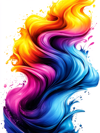 Colorful Paint Swirls