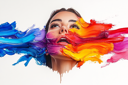 Colorful Painted Face