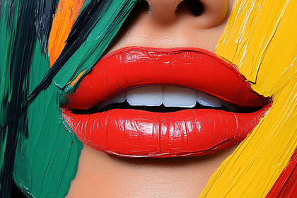 Colorful Painted Lips