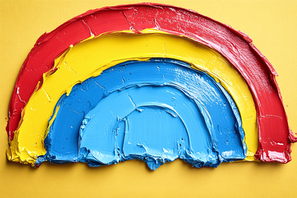 Colorful Painted Rainbow