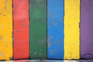 Colorful Painted Wall Stripes