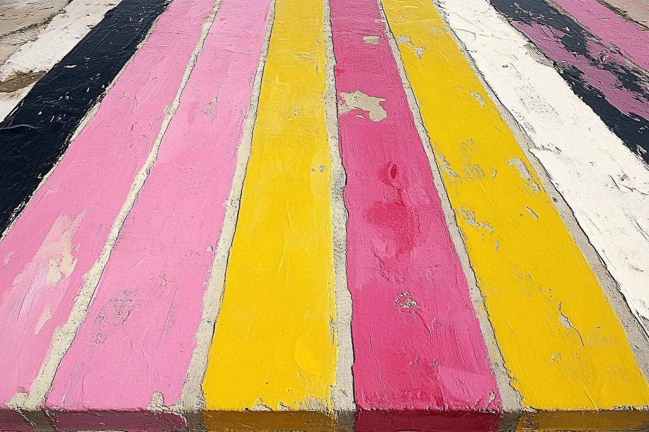 Colorful Painted Wooden Planks Background Texture