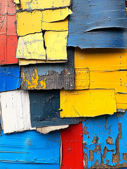 Colorful Painted Wooden Shingles