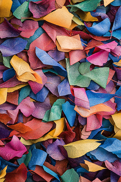 Colorful Paper Leaves Texture
