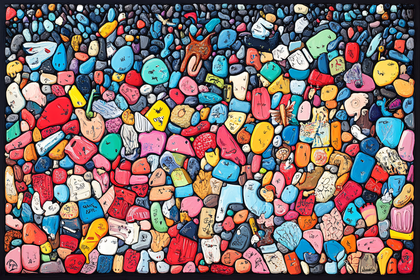 Colorful Pebble Composition