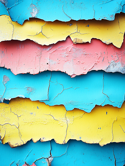 Colorful Peeling Paint Wall