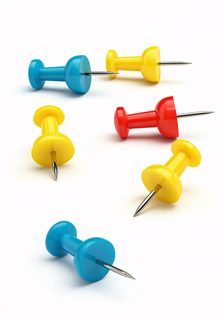 colorful thumbtacks set