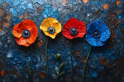 Colorful Poppies Painting