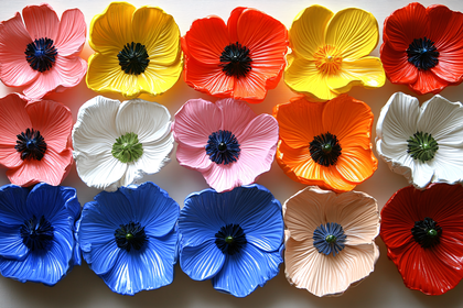 Colorful Poppy Flower Display