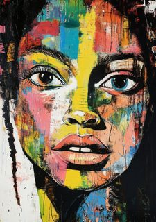 Colorful Portrait of a Woman