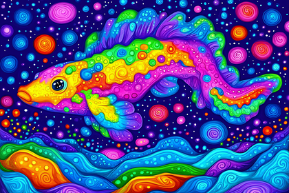 Colorful Psychedelic Fish