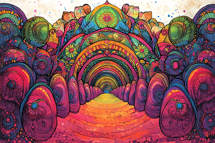 Colorful Psychedelic Tunnel