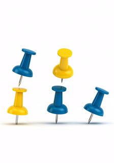 colorful push pins