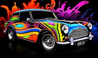 Colorful Retro Car