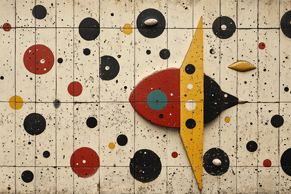 Colorful Rocket Mural