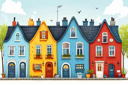 Colorful Row Houses