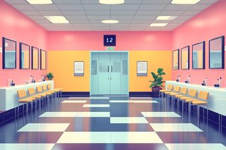 Colorful Salon Waiting Area