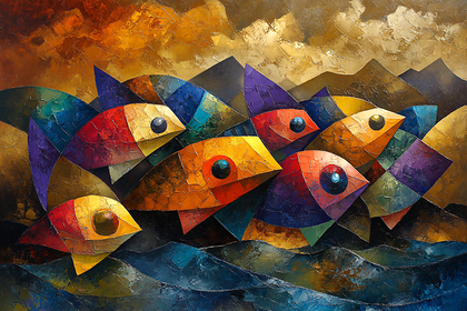 Colorful School Of Fish