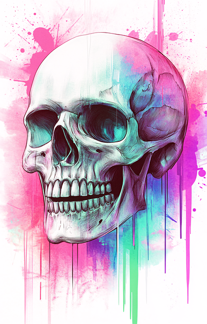 Colorful Skull Portrait