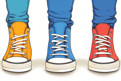 Colorful Sneakers With Jeans