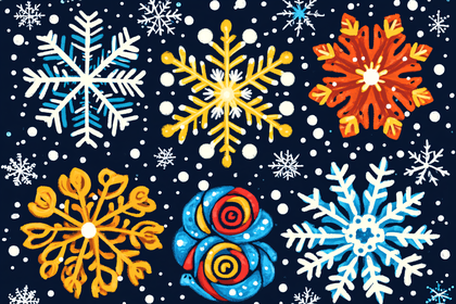 Colorful Snowflake Collection