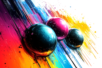 Colorful Spheres Abstract
