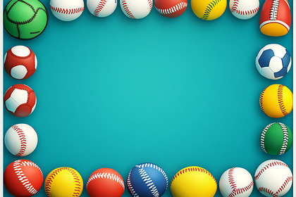 Sports Balls Border Frame Background
