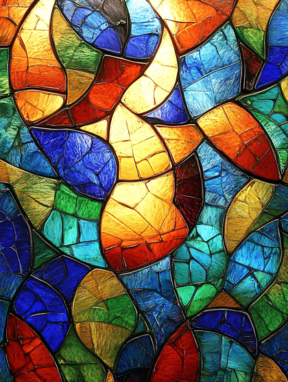 Colorful Stained Glass Mosaic