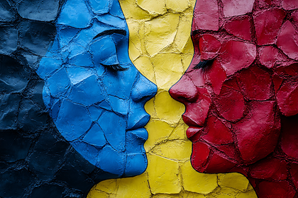Colorful Stone Faces
