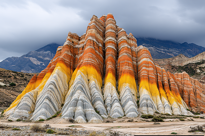 Colorful Striped Rock Formation
