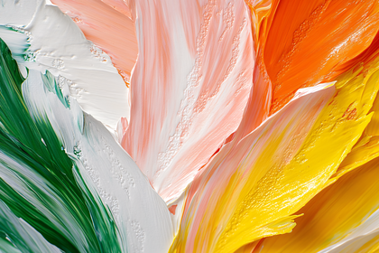 Colorful Strokes of Thick Paint