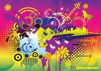 Colorful Summer Free Vector