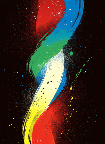 Colorful Swirl Brushstrokes