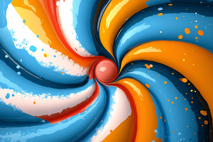Colorful Swirl Candy Abstract