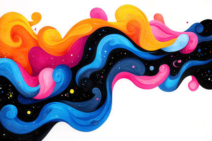 Colorful Swirling Abstract Shapes