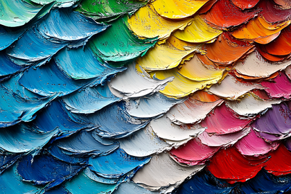 Colorful Textured Paint Swirls