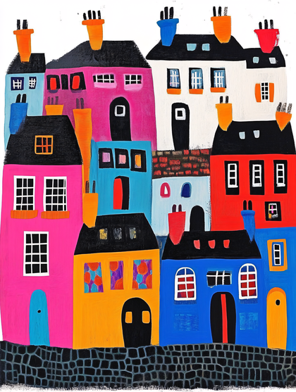 Colorful Town Houses