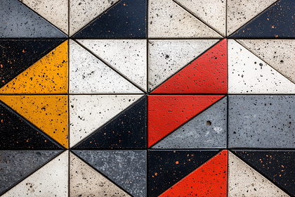 Colorful Triangular Tiles Pattern