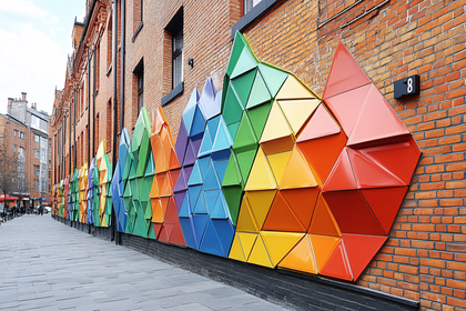 Colorful Triangular Wall Art