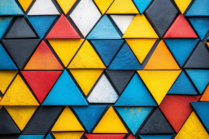 Colorful Triangular Wood Pattern