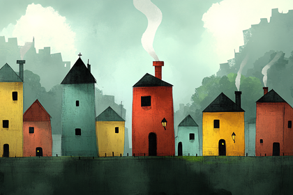 Colorful Village Houses